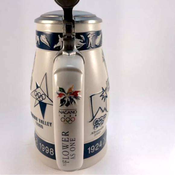Nagano 1998 Winter Olympic Games colorful beer stein from Anheuser Busch - Picture 4 of 6